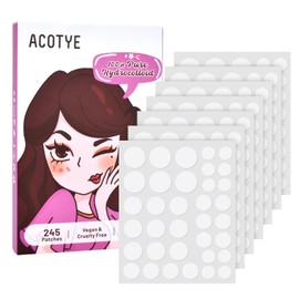 ACOTYE pimple patches 245pcs acne patches comedones patches 255 pieces acne patches tea tree oil, salicylic acid day+night