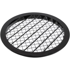 Vent Systems 8" Inch Soffit Vent Cover - Black Round Air Vent Louver - Grill Cover - Built-in Mesh Screen - HVAC Vents for Outside Use, Home Office, Kitchen - Industrial Aluminum Alloy Grille