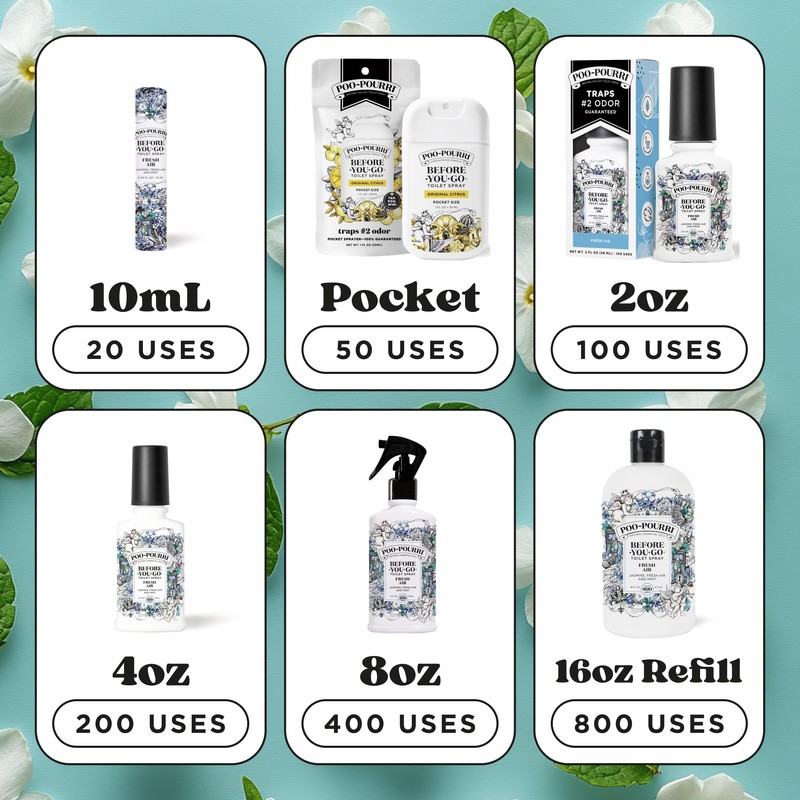 Poo-Pourri Before-You-Go Toilet Spray, Fresh Air, 4 Fl Oz, Up