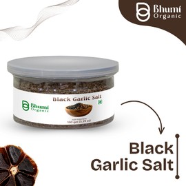Black Garlic Salt -Sea Salt -Natural,Unrefined -For Food & Cocktails -Culinary Use (150 gm)