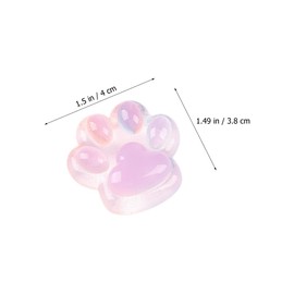 SEWACC 5Pcs Luminous Resin Cat Paw Mini Glow in the Dark Cat Paw Charms Cat Paw Print Resin Beads for DIY Craft Projects