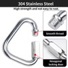 M6 Delta Quick Link 304 Stainless Steel Triangular Carabiner Buckle,