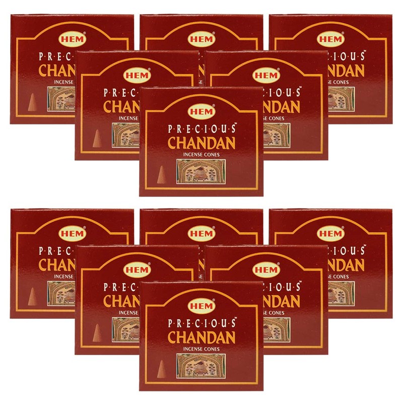 Precious Chandan Incense Cones And Cone Incense Burner Bundle Insence