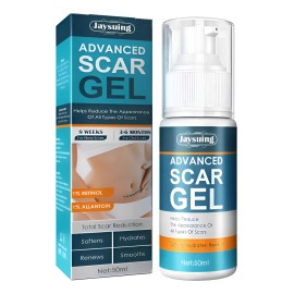 Jaysuing Gel Reparador Cicatrices, Estrías, Marcas Acné 50ml Todo Tipo De Piel Día/noche