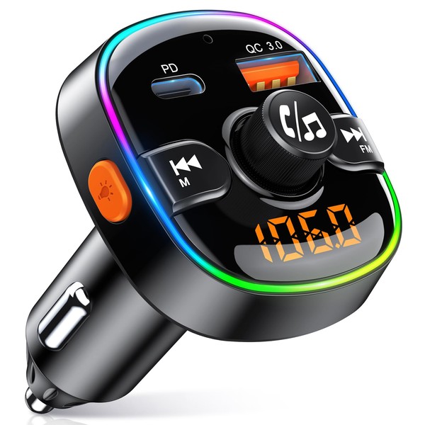 Niweya FM Transmitter for Car Bluetooth, PD 36W & QC3.0