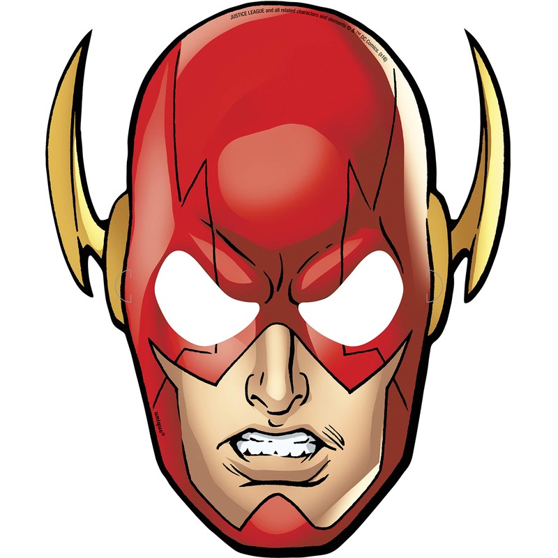 Unique Party 49971 - Justice League Party Masks, Pack of