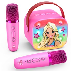 Dislocati Karaoke Machine 2 Microphones for Girls, Princess Girls Toys Age 3-15 Year Old Girls Gifts Kids Microphone Wireless Bluetooth Speaker Kids Karaoke Microphones Girls Birthday Presents