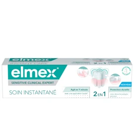 ELMEX - Sensitive Instant Care Fluorid Zahnpasta - Langanhaltender Schutz für empfindliche Zähne - wirkt in nur 1 Minute¹ - klinisch nachgewiesen - 75 ml Tube
