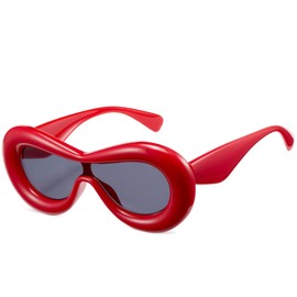 Cyxus 1134 Women's Sunglasses, UV Protection, Cute, Lightweight Design, For Fishing, Driving, Climbing, Travel, Sports, Stylish, 03-red