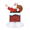 Beistle Santa in Chimney Centerpiece #22842, Christmas Centerpiece
