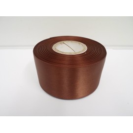 2 metres of 50mm Satin Ribbon Chestnut Brown Double Sided 50 mm 5cm 2" 2 Inch
