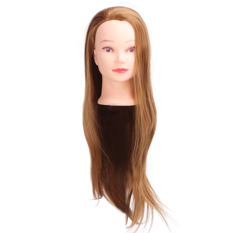 Hair Mannequin Head Hairdressing Styling Training Braiding Practice Doll Head