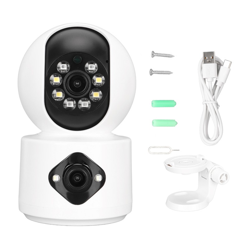 Dual Lens Security Camera 4MP HD WiFi AP Hotspot Surveillance
