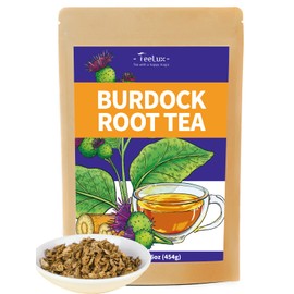 TeeLux Burdock Root Tea, Cut & Sifted, Pure Natural Dried Burdock Root Loose Leaf Tea, Caffeine Free, Premium Herbal Tea, 16oz