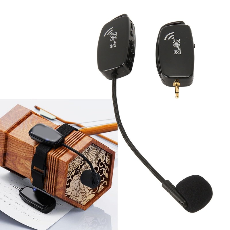 2.4G wireless anti-interference erhu microphone pickup, noise reduction, plug and