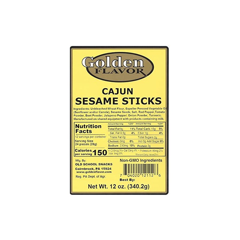 Golden Flavor Sesame Sticks - Cajun - 3 pounds total