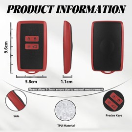 TOOMUME Car Key Cover TPU Leather Texture, Car Key Case Key Fob Cover Fit for Renault Scenic 4 Megane 4 Clio 5 Espace 5 Kadjar Captur Arkana Austral Zoe Dacia Duster Sandero Stepway