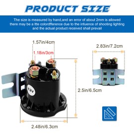 12v 150A Starter Solenoid Switch Relay Replace Trombetta 684-1261-212 684-1251-212 Intermittent Duty DC Contactor PowerSeal 4 Terminal for Golf Carts Dump Trailer Pallet Jacks