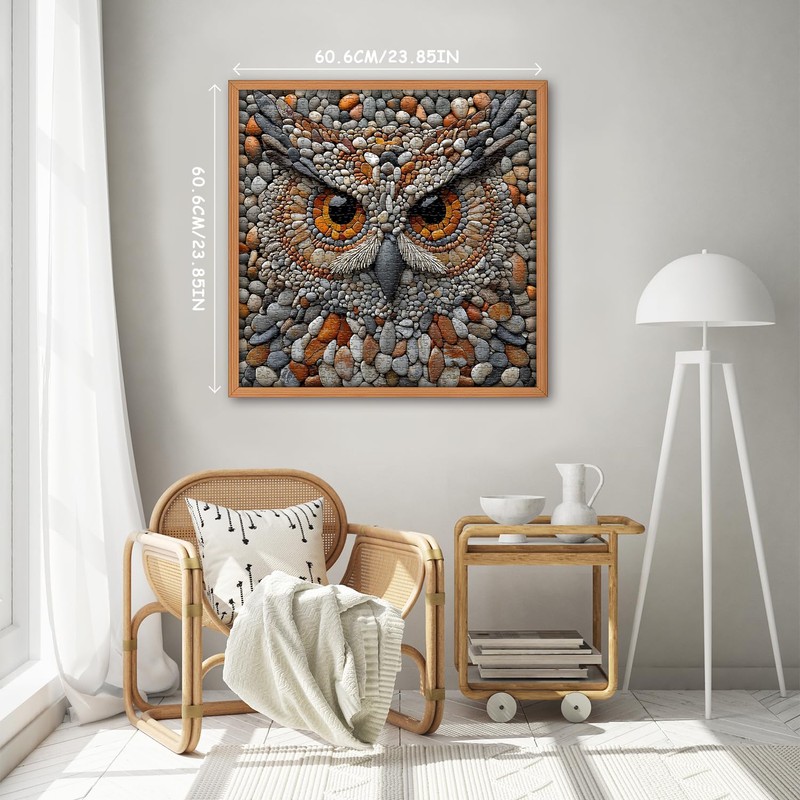 PICKFORU Owl Puzzles for Adults 1000 Pieces, Stone Bird Jigsaw
