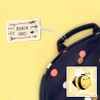 Kids Labels Durable Large Luggage & Bag Tag Bee Design