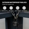 CINCINNO Weatherproof Padlocks for Outdoor Use, 6 Pack Keyed Alike