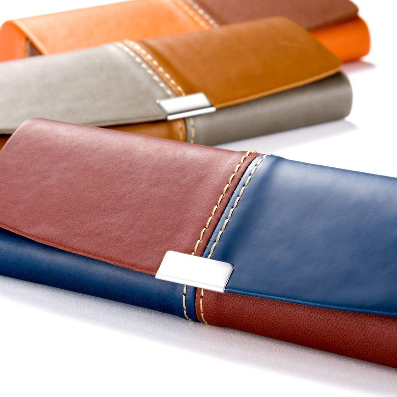 Fefi 2-Tone Hard Case, Glasses Case in Leather Look -