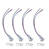 4 Sets PreWired Round LEDs Waterproof 2Color Indicator Lights Common