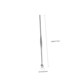 BIUDECO Portable Stainless Steel Earwax Removal Spoon Set Ergonomic Comfortable Handle for Dry Oily Wax Cleaning Compact Ear Cleaning Tool Kit for Home Use