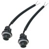 2 Pcs License Plate Light Socket Black Rear Lamp Wire