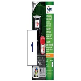 Avery B3655-20 Ultra Resistant Labels, White (A4 Sheet of 210 x 148.5 mm, 20 Labels)