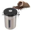 Coffee Canister 1800ml 304 Stainless Steel Window Design One Way