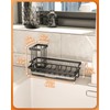 SWTYMIKI Kitchen Sink Caddy, Detachable Dish Brush Holder+Drain Tray, Sponge