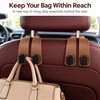 2-in-1 Car Headrest Hook for Bags – Compact Seat-Back Organizer