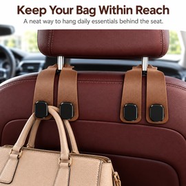 2-in-1 Car Headrest Hook for Bags – Compact Seat-Back Organizer Hanger for Cars, SUVs and Daily Travel