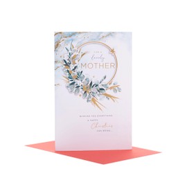 UK Greetings Christmas Card for Mother - Floral Design