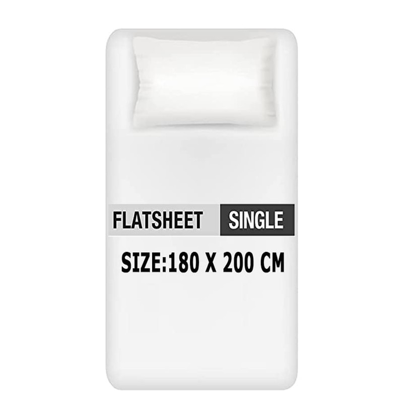 100% Egyptian Cotton Flat Sheet Super Soft Breathable Hypoallergenic Easy