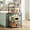 SUPERJARE Kitchen Bakers Rack with Power Outlet, Coffee Bar Table
