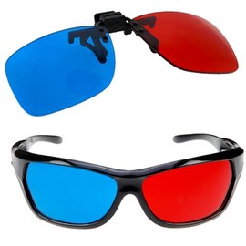 Red Cyan Blue Clip-on 3D Glasses 3 D Dimensional Anagly BuyinCoins