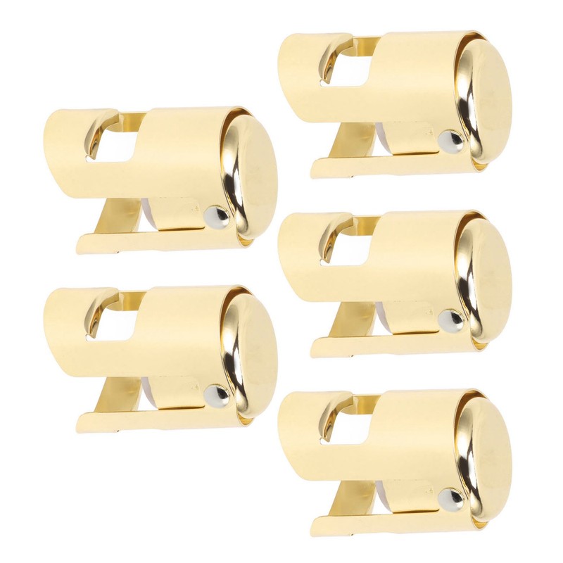 5Pcs Champagne Bottle Stopper Stainless Steel Champagne Sealer Plug Reusable