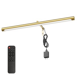 Coinmit 24" Plug in Picture Light 9W Gold Art Light with Remote