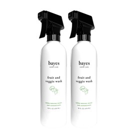 Bayes High-Performance Produce Wash - Fruit and Vegetable Cleaner, Helps Remove Harmful Residue - 16 oz, Pack of 2