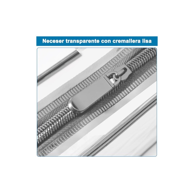CGBE Set de 3 Neceseres de Viaje Impermeables - Transparente