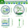 96Pcs Golf 30th Birthday Party Supplies 350GSM Golf Thir-Tee Plates