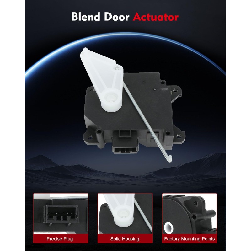 cciyu A/C HAVC Heater Blend Door Actuator with Recirculation Control