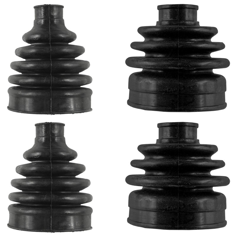 Caltric 2 Front Axle Inner Outer CV Boot Kit for