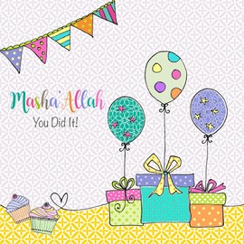 Islamic Moments Masha'Allah... You did it. Presents and balloons