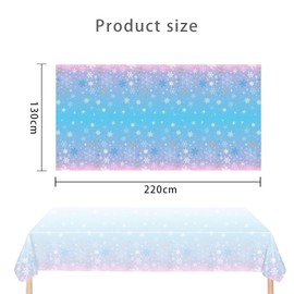 Pack of 3 Snowflakes Tablecloth Birthday Party Decoration Disposable Party Tablecloth Snowflakes Decorative Tablecloth for Christmas, Birthday, Party, Festival Decoration Accessories