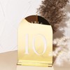 UNIQOOO Gold Mirror Arch Wedding Table Numbers with Stands 1-20,