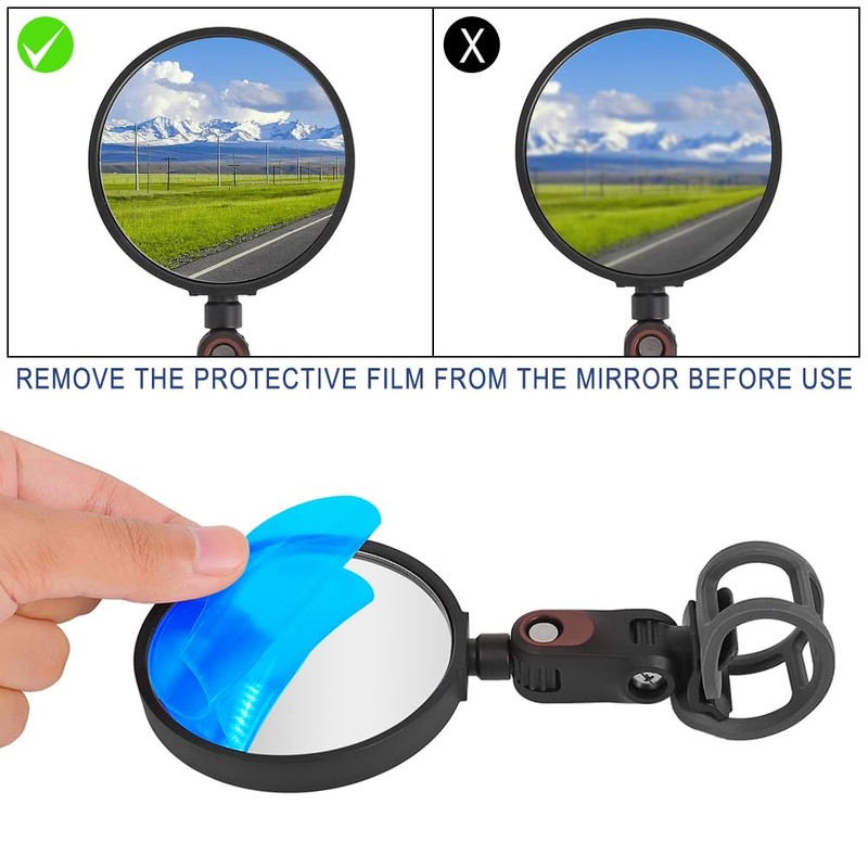 SKERTS Scooter Rear View Mirrors for Ninebot Black Rearview Mirrors