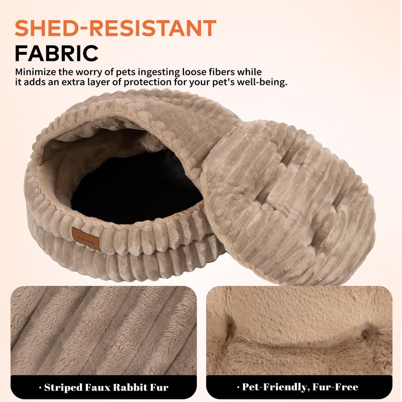 CHEERPALS Cat Cave Bed for Indoor Cats Covered Hooded Pet